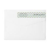 Rustic Wedding Envelope Wrap rond adreslabel (Achterkant)