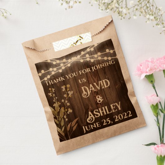 Rustic Wedding Favor Bags Bedankzakje (Gezegeld)