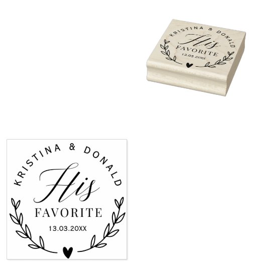 Rustic Wedding Favor z'n favoriete zelfinkende Sta Rubberstempel (Gestempeld)