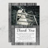 Rustic Wedding Foto Hartelijk dank Bedankkaart (Voorkant / Achterkant)