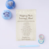 Rustic Wedding Foto Scavenger Hunt I Spy Game Flyer (Enkel)