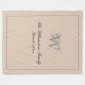 Rustic Wedding Gift Familie Achternaam Grafisch Mo Fleece Deken (Voorkant (Horizontaal))
