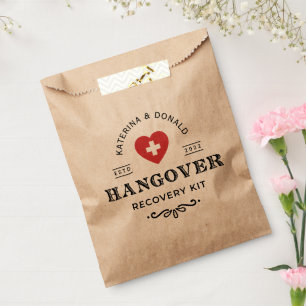 Rustic Wedding Hangover Recovery Kit Favor Bag Bedankzakje