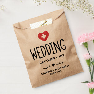 Rustic Wedding Hangover Recovery Kit Favor Bag Bedankzakje