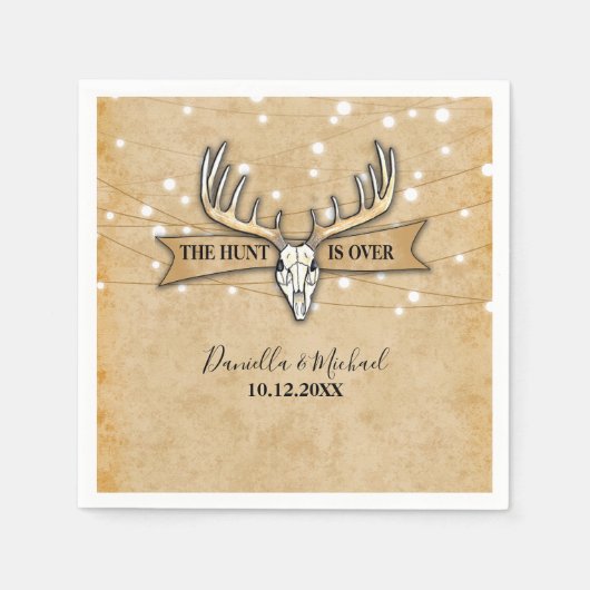 Rustic Wedding Hunt is voorbij Servet (Voorkant)