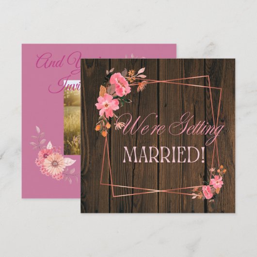 Rustic Wedding Invitation (Devant / Derrière)