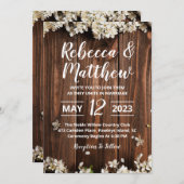  Rustic Wedding Invitation Cards Save The Date (Voorkant / Achterkant)