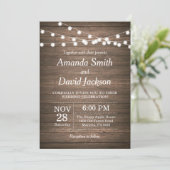 Rustic Wedding Invitation Wood Land  Kaart (Staand voorkant)