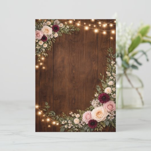 rustic wedding invitations  (Debout devant)