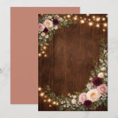 rustic wedding invitations  (Devant / Derrière)