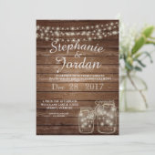 Rustic Wedding Invitations Kaart (Staand voorkant)