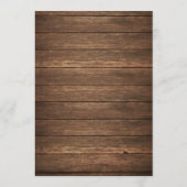 Rustic Wedding Itinerary - Wedding Welcome Letter Programma (Achterkant)