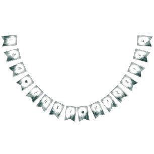 Rustic Wedding Just Married Bunting Banner