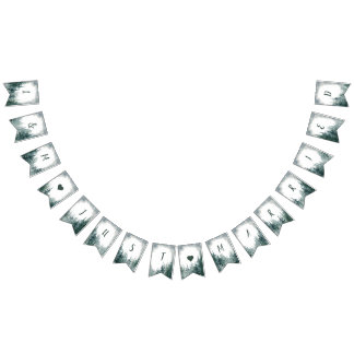 Rustic Wedding Just Married Bunting Banner