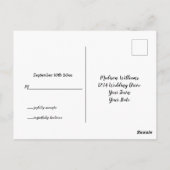 Rustic Wedding | Kraft Style Monogram Heart RSVP Briefkaart (Achterkant)