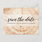 Rustic Wedding No Photo Wood Grain Texture Custom Briefkaart (Voorkant)