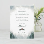 Rustic Wedding Party Bridesmaid proposal Kaart (Staand voorkant)