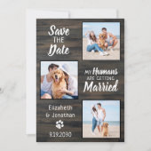 Rustic Wedding Pet Photo Dog Save the Date (Voorkant)