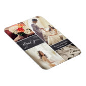 Rustic Wedding Photo collage-bordblokken Magneet (Rechterzijde)