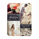 Rustic Wedding Photo collage-bordblokken Magneet (Verticaal)