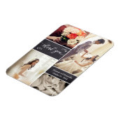 Rustic Wedding Photo collage-bordblokken Magneet (Linkerzijde)