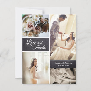 Rustic Wedding Photo Collage Love Aankondiging