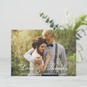 Rustic Wedding Photo Love and Bedankt (Staand voorkant)