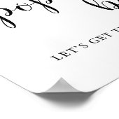 Rustic Wedding Popcorn-banglijst Poster (Hoek)