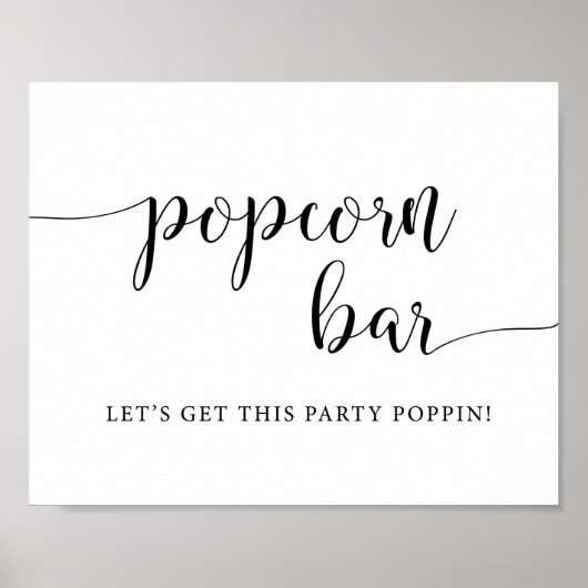 Rustic Wedding Popcorn-banglijst Poster (Voorkant)