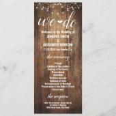 Rustic Wedding Program Programma (Voorkant)