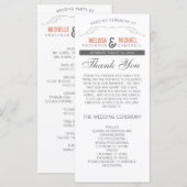Rustic Wedding Program Programma (Voorkant / Achterkant)
