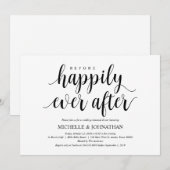 Rustic Wedding Rehearsal Dinner, Black and White Kaart (Voorkant / Achterkant)