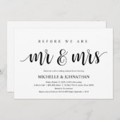 Rustic Wedding Rehearsal Dinner, Black and White Kaart (Voorkant / Achterkant)