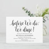 Rustic Wedding Rehearsal Dinner Invitation Card Kaart (Staand voorkant)