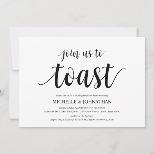 Rustic Wedding Rehearsal Dinner Invitation cards Kaart (Voorkant)