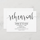Rustic Wedding Rehearsal Dinner Invitations Kaart (Voorkant / Achterkant)