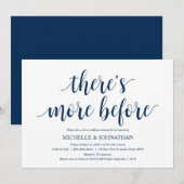 Rustic Wedding Rehearsal Dinner, Navy Blue Kaart (Voorkant / Achterkant)