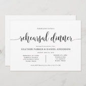 Rustic Wedding Rehearsal Dinner Uitnodiging (Voorkant / Achterkant)