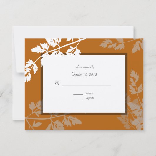 Rustic Wedding Response Kaart (Voorkant)