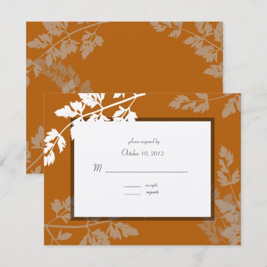 Rustic Wedding Response Kaart (Voorkant / Achterkant)