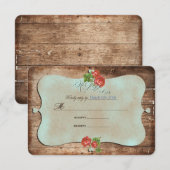 Rustic Wedding ~ RSVP-kaart RSVP Kaartje (Voorkant / Achterkant)