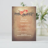 Rustic Wedding RSVP kaarten (Staand voorkant)