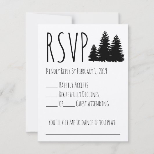 Rustic Wedding RSVP Kaartje (Voorkant)