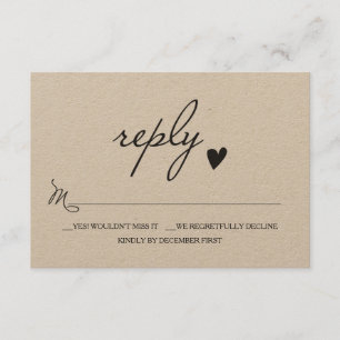 Rustic Wedding RSVP - Respons-kaart
