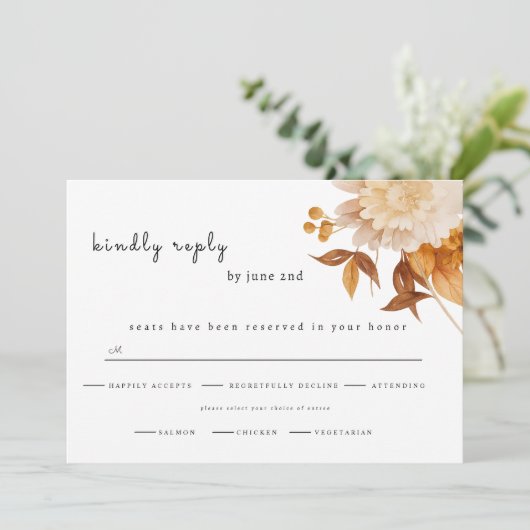 Rustic wedding RSVP Save The Date (Staand voorkant)