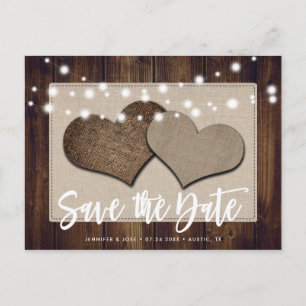 Rustic Wedding Save The Date Briefkaart