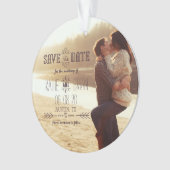 Rustic Wedding Save the Date Foto Ornament (voorkant)
