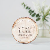 Rustic Wedding Save the date photoWood Grain Kaart (Staand voorkant)