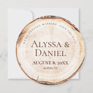 Rustic Wedding Save the date photoWood Grain Kaart