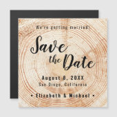 Rustic Wedding Save the date Printed Wood Slice (Voorkant / Achterkant)